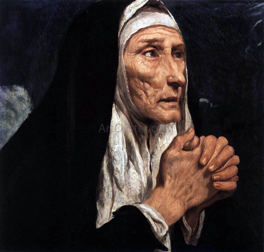 Luis Tristan De Escamilla St Monica - Canvas Print