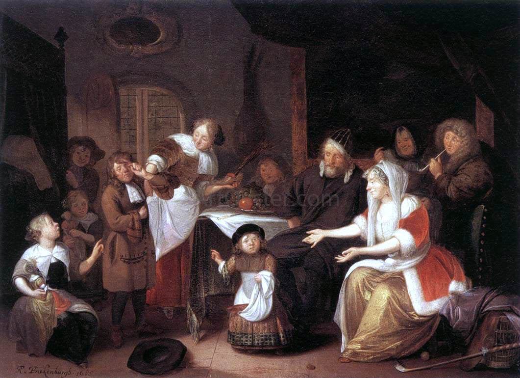 Richard Brakenburg St Nicholas Eve - Canvas Print