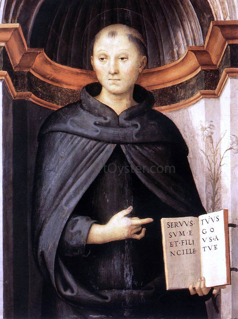 Pietro Perugino St Nicholas of Tolentino - Canvas Print