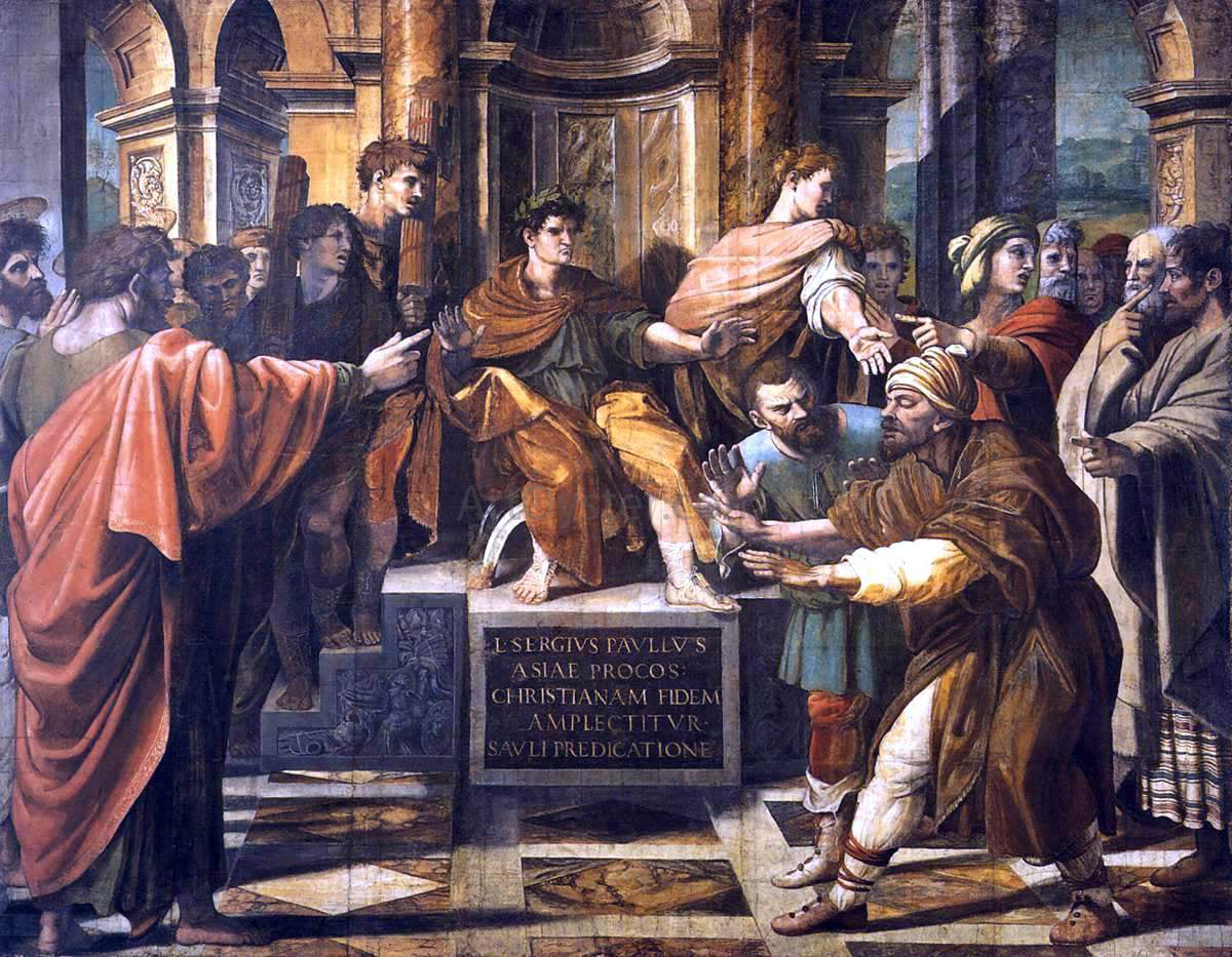 Raphael St Paul before the Proconsul - Canvas Print