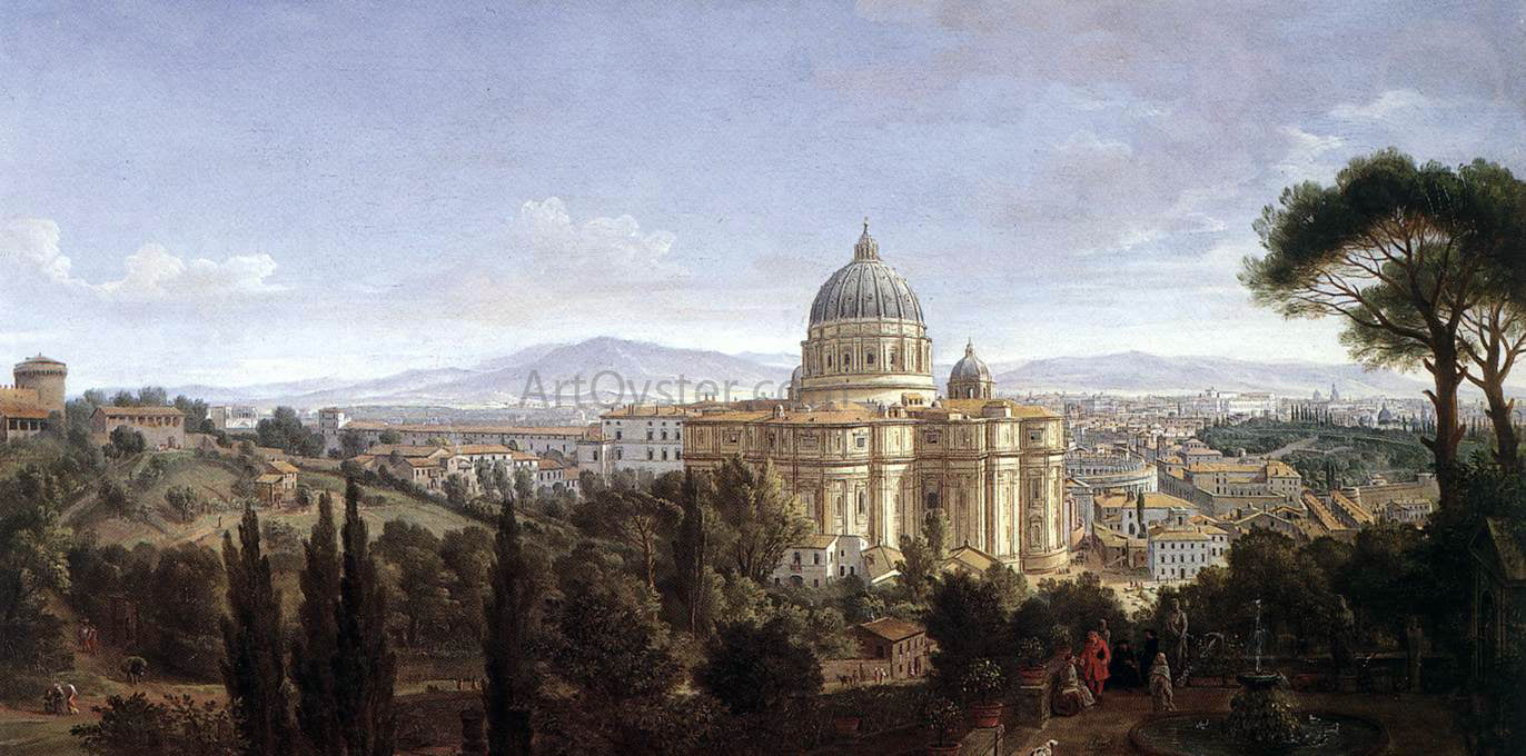 Caspar Andriaans Van Wittel St Peter's in Rome - Canvas Print