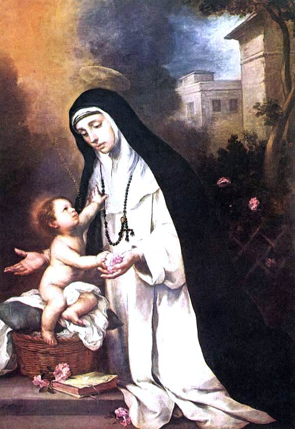 Bartolome Esteban Murillo St Rose of Lima - Canvas Print