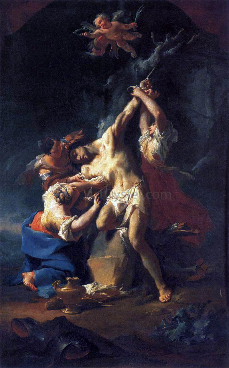 Paul Troger St Sebastian and the Women - Canvas Print