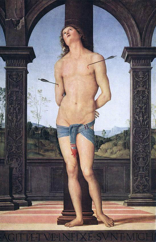 Pietro Perugino St Sebastian - Canvas Print