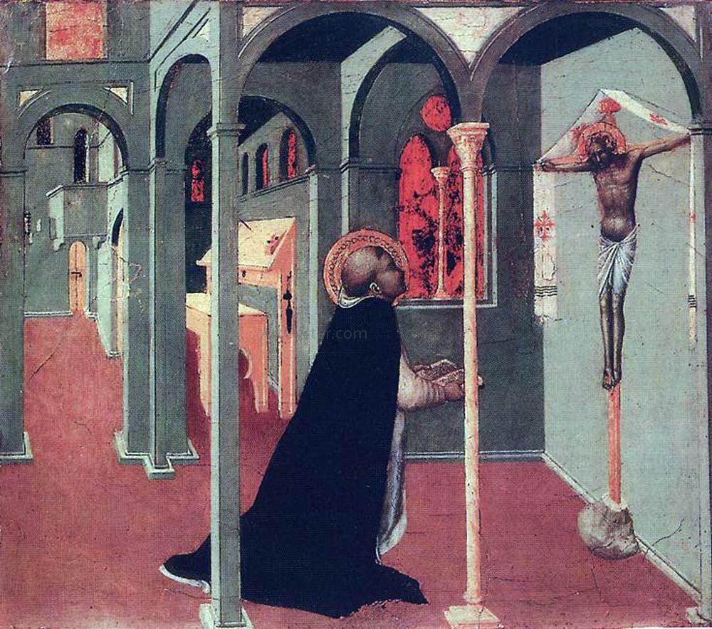 Sassetta St Thomas Before the Cross - Canvas Print