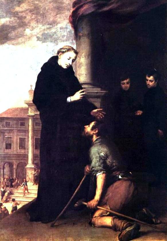 Bartolome Esteban Murillo St. Thomas of Villanueva Distributing Alms - Canvas Print