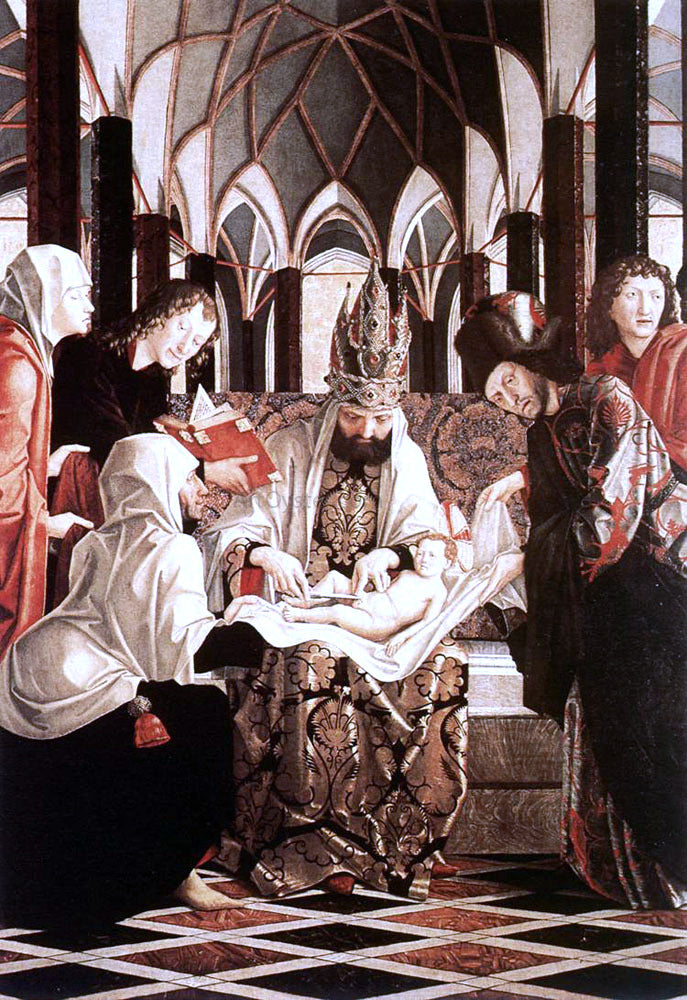 Michael Pacher St Wolfgang Altarpiece: Circumcision - Canvas Print
