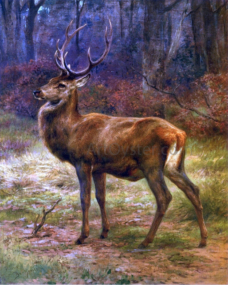 Rosa Bonheur Stag in an Autumn Landscape - Canvas Print