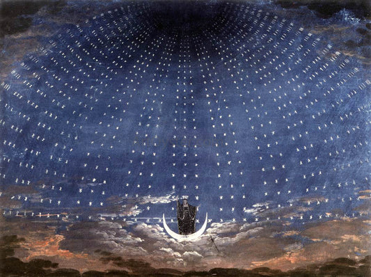 Karl Friedrich Schinkel Stage set for Mozart's Magic Flute - Canvas Print