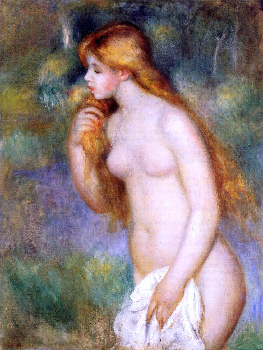 Pierre Auguste Renoir Standing Bather - Canvas Print