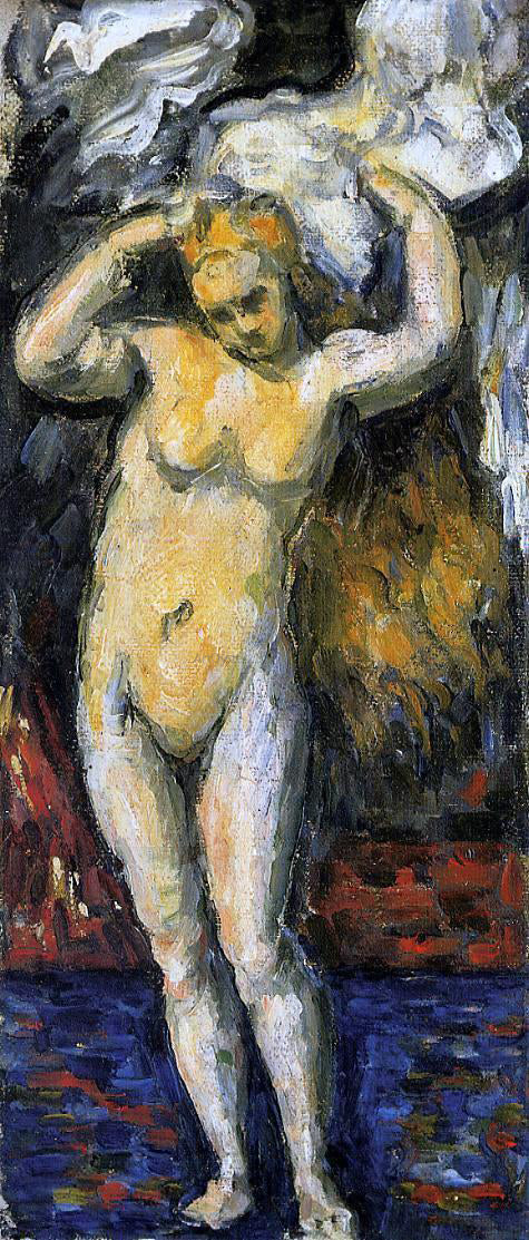 Paul Cezanne Standing Bather, Drying Her Hair - Canvas Print