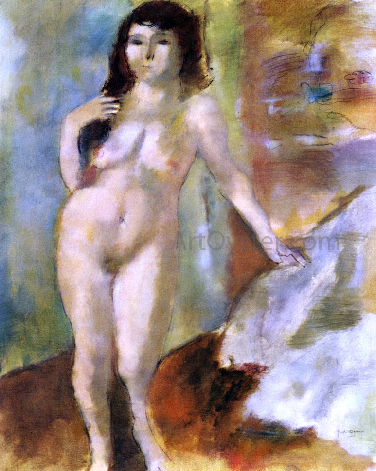 Jules Pascin Standing Nude - Canvas Print