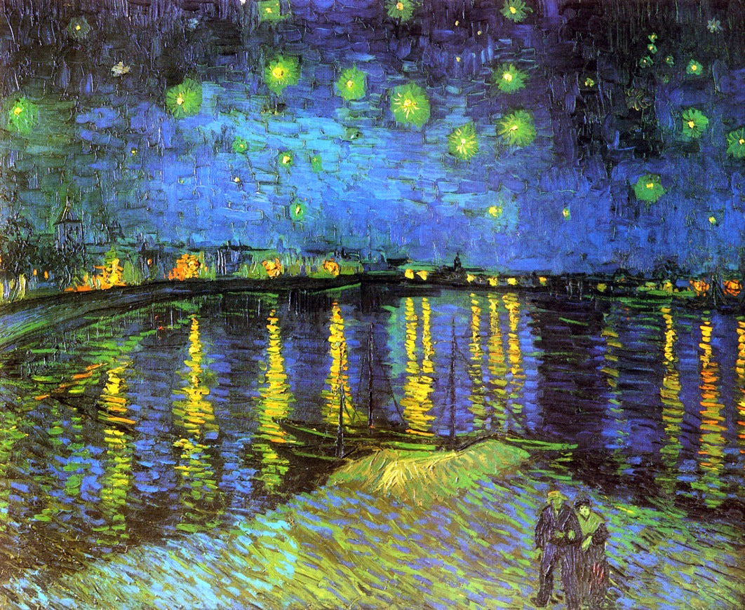 Vincent Van Gogh A Starry Night Over the Rhone - Canvas Print