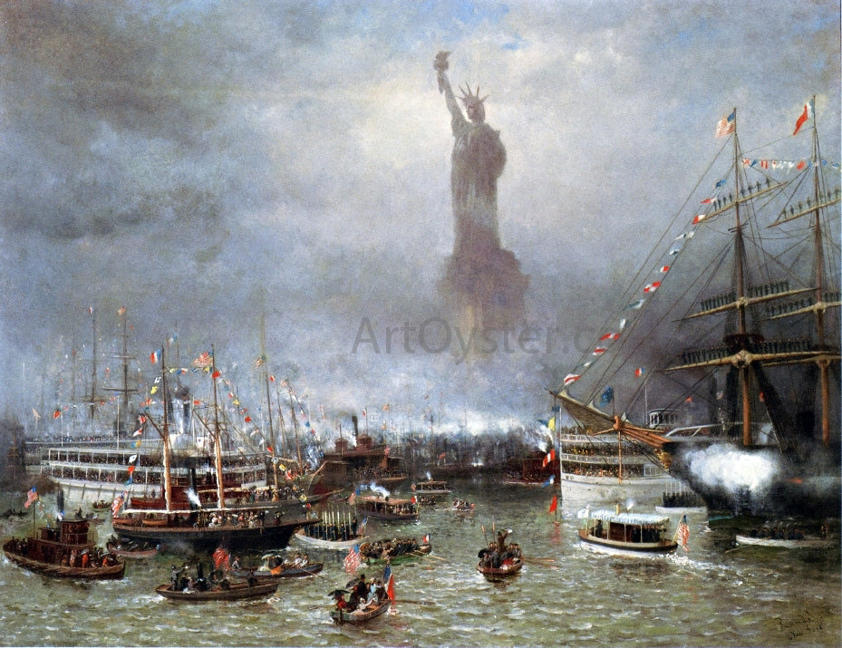Frederick Rondel Statue of Liberty Celebration - Canvas Print