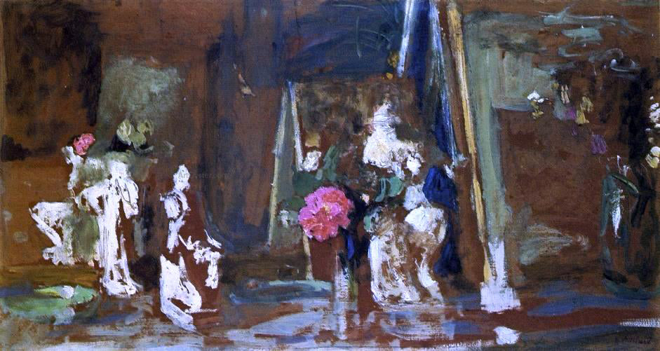 Edouard Vuillard Statuettes on the Mantlepiece - Canvas Print