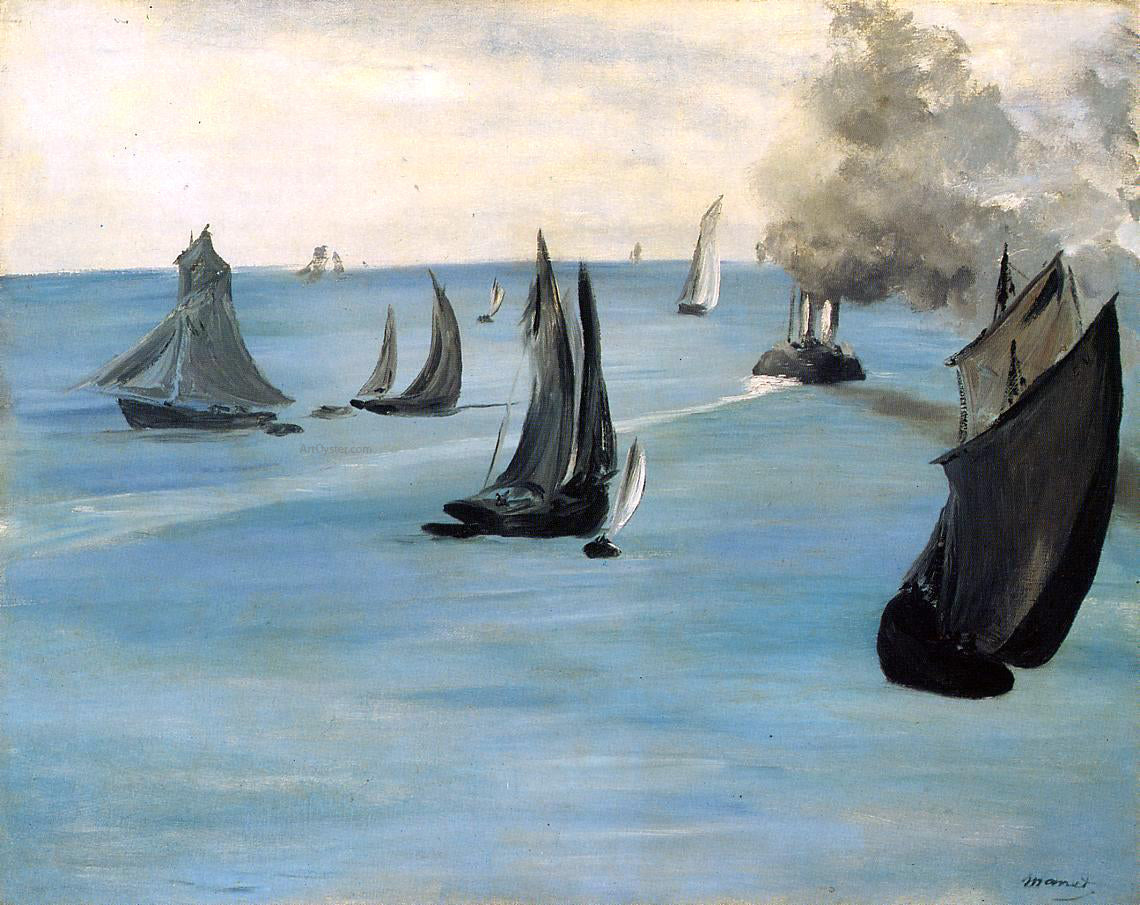 Edouard Manet Steamboat (also known as Seascape, Calm Weather) - Canvas Print