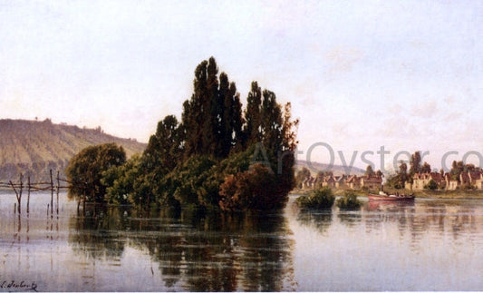 Leon Joubert Steamboat on a River - Canvas Print