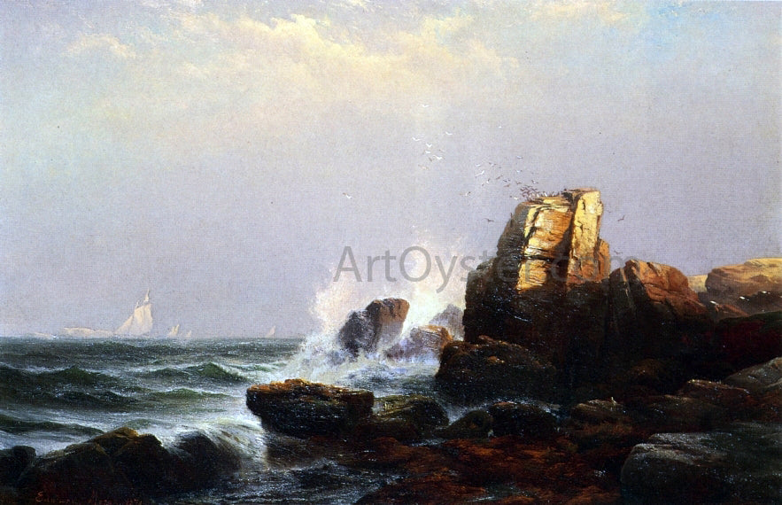 Edward Moran Steeple Rock, Bar Harbor, Maine - Canvas Print