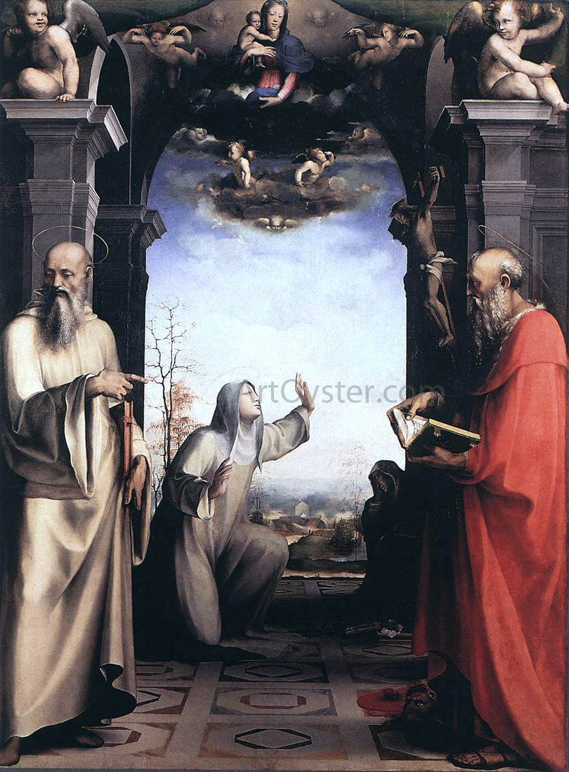 Domenico Beccafumi Stigmatization of St Catherine of Siena - Canvas Print