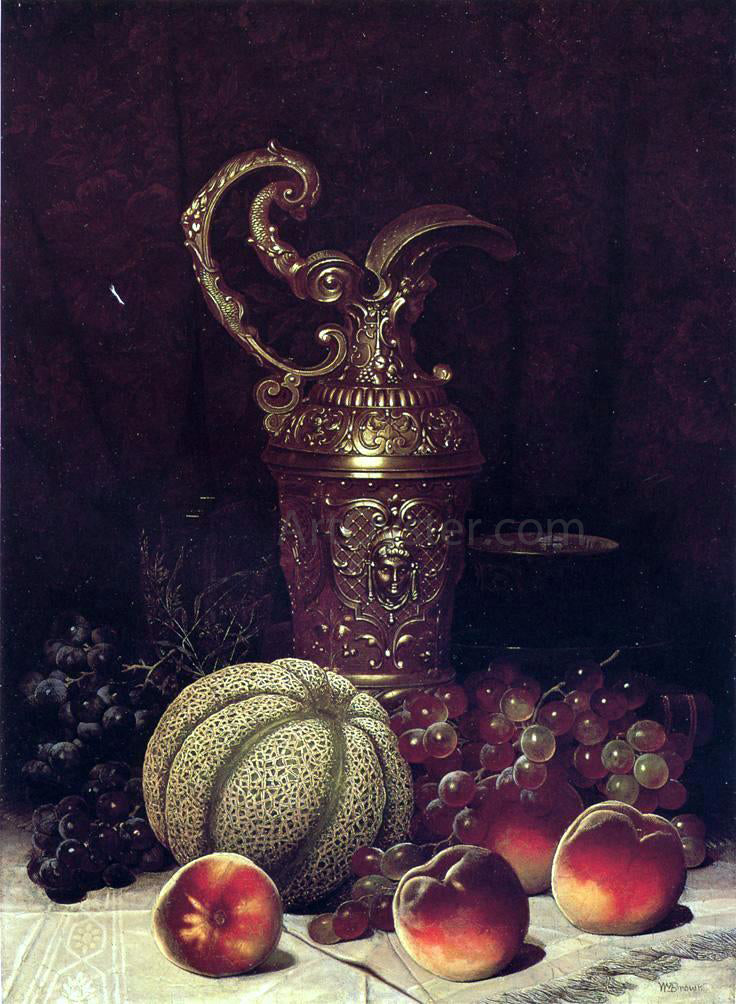 William Mason Brown Still Life (also known as Fruit and Art Objects) - Canvas Print