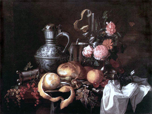 Jan Davidsz De Heem Still Life - Canvas Print