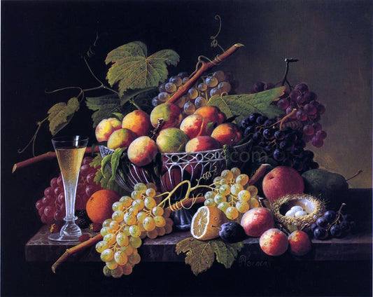 Severin Roesen Still Life - Canvas Print
