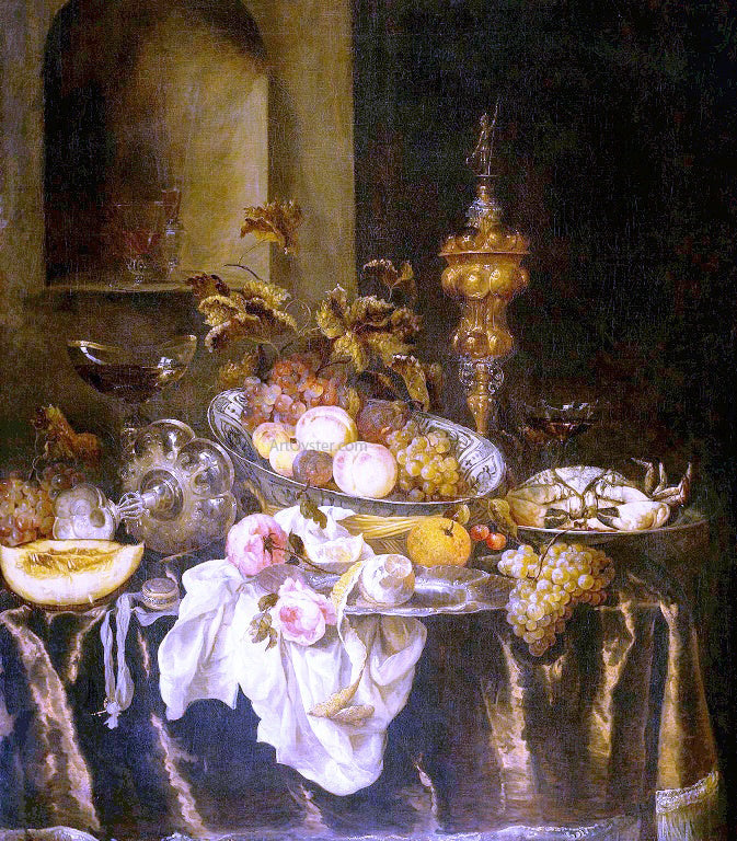 Abraham Van Beyeren Still Life - Canvas Print
