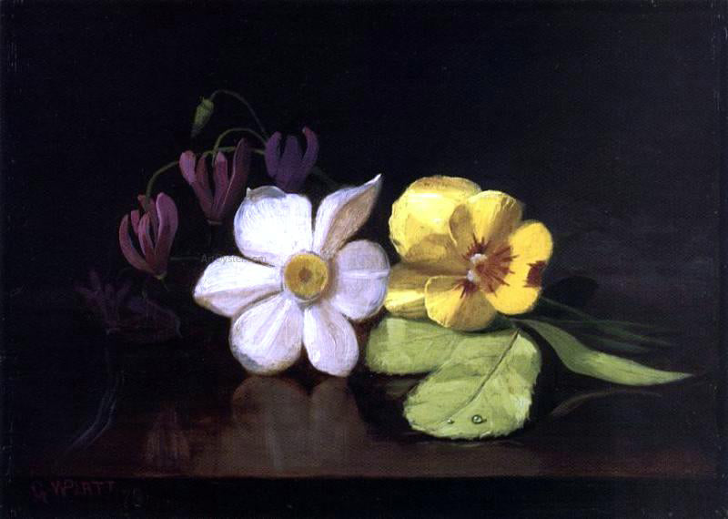 George W Platt Still Life: A Handful of Flowers - Canvas Print