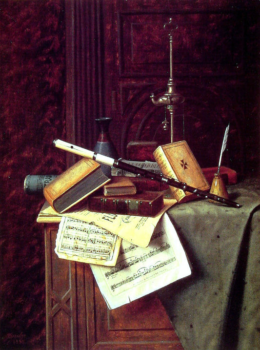 William Michael Harnett Still Life - Canvas Print