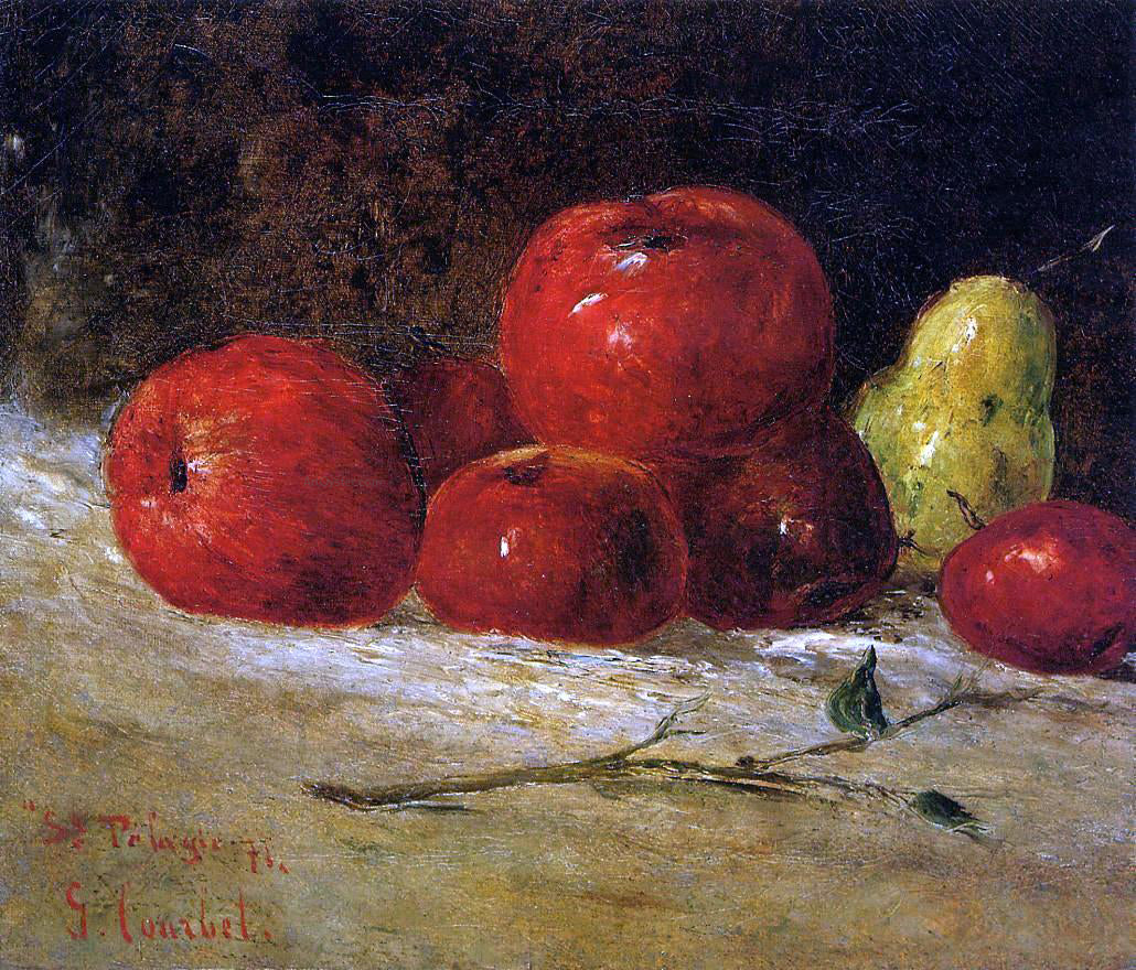 Gustave Courbet Still Life: Apples and Pears - Canvas Print