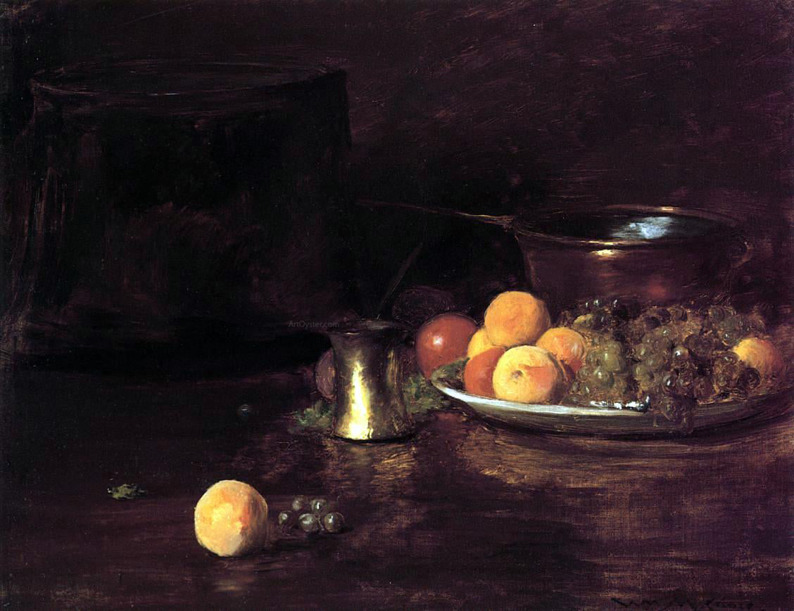 William Merritt Chase Still Life - Fruit - Canvas Print