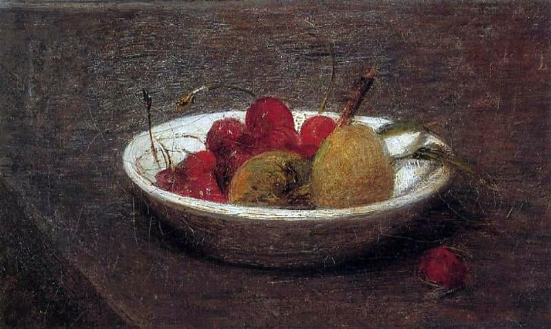 Henri Fantin-Latour Still Life of Cherries and Almonds - Canvas Print