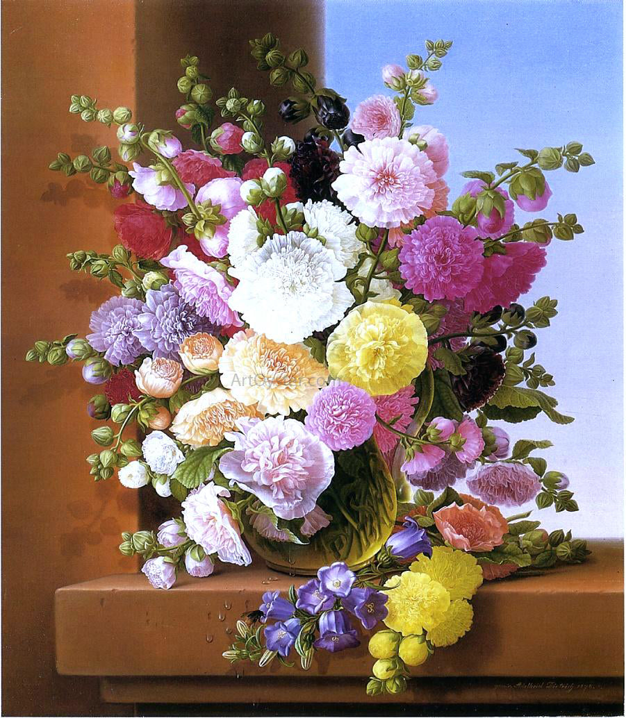 Adelheid Dietrich Still Life of Flowers - Canvas Print