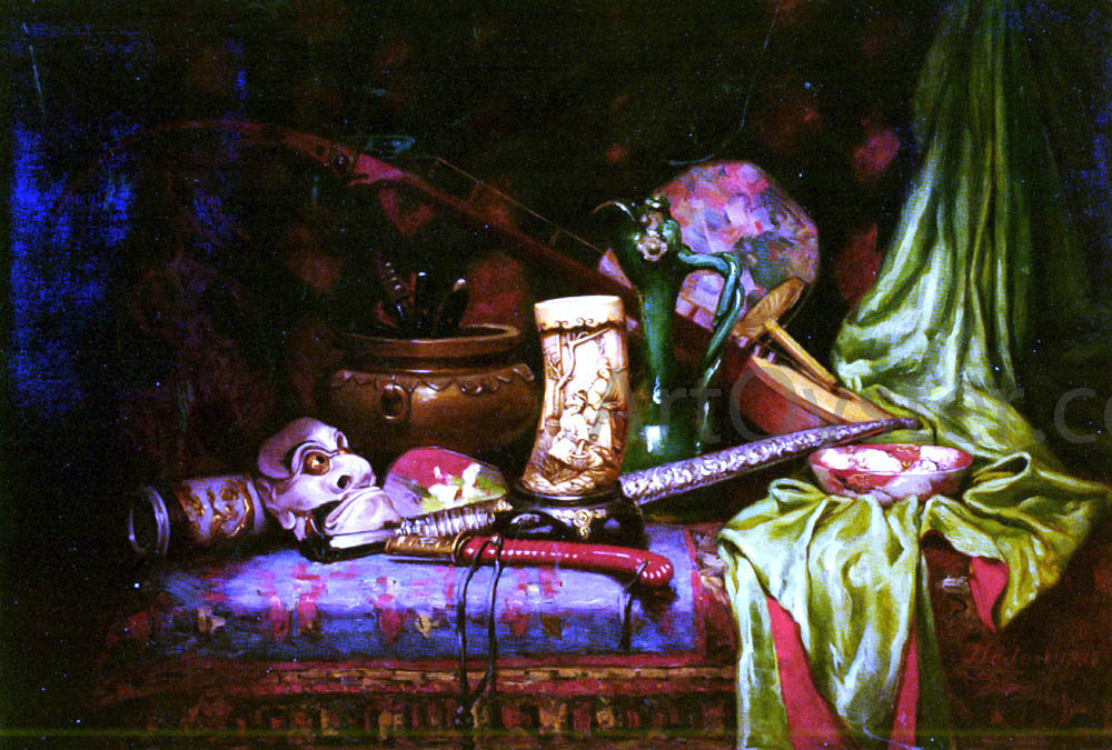 Jules-Paul-Ernst Hedou Still life of Japanese Exotica - Canvas Print