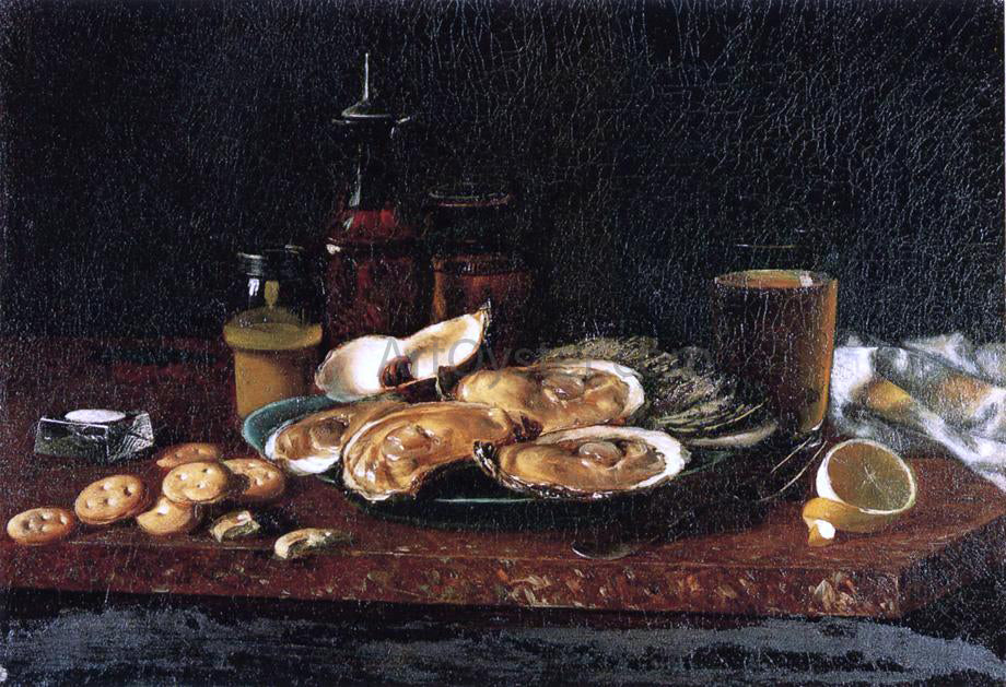 Andrew H. Way Still Life: Oysters on the Half Shell - Canvas Print
