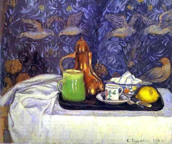 Camille Pissarro Still Life with a Coffee Pot - Canvas Print