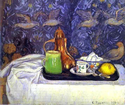 Camille Pissarro Still Life with a Coffee Pot - Canvas Print