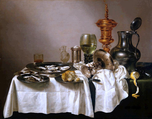 Willem Claesz Heda Still Life with a Gilt Goblet - Canvas Print