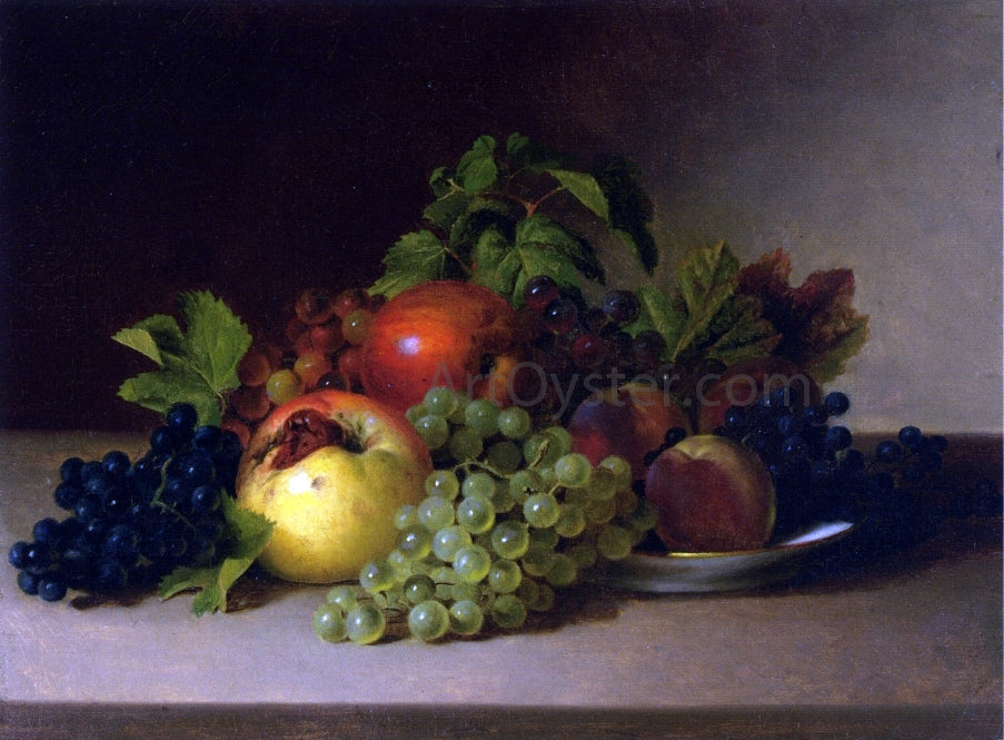 James Peale Still Life with Apples and Grapes - Canvas Print