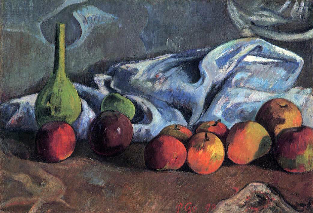 Paul Gauguin Still Life with Apples and Green Vase - Canvas Print
