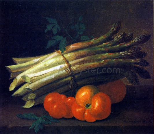 Paul Lacroix Still Life with Asparagus and Tomatoes - Canvas Print