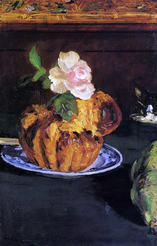 Edouard Manet Still Life with Brioche - Canvas Print