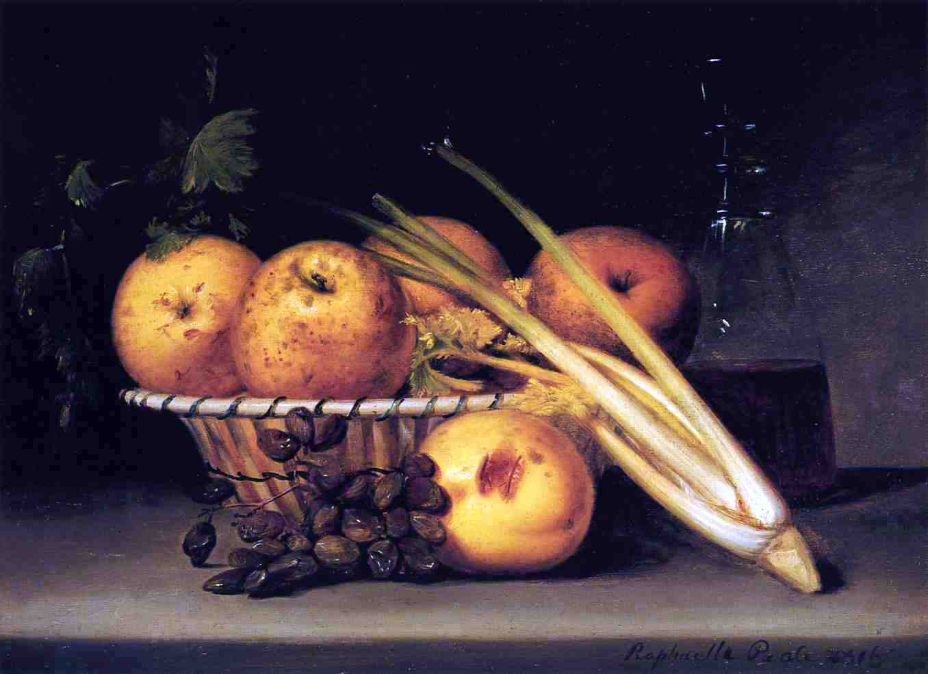 Raphaelle Peale Still Life with Celery and Wind - Canvas Print