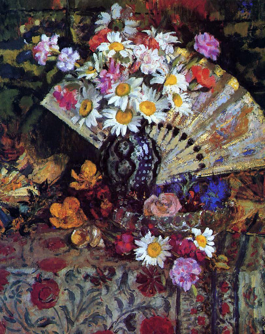 Georges Lemmen Still Life with Fan - Canvas Print