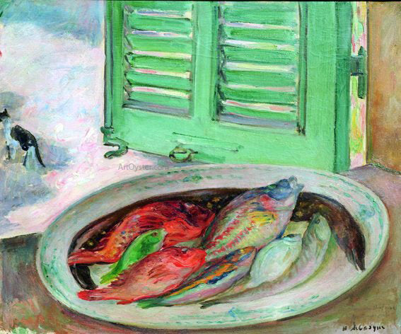 Henri Lebasque Still Life with Fish (also known as Nature morte aux poissons) - Canvas Print