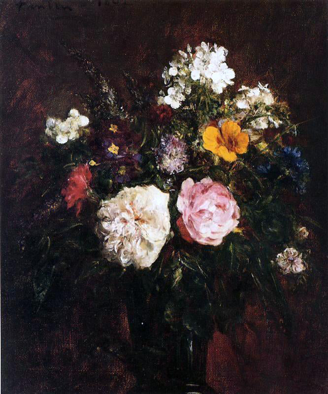 Henri Fantin-Latour Still Life with Flowers - Canvas Print