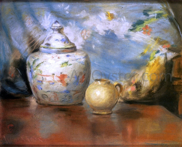 William Merritt Chase Still LIfe with Flowers - Canvas Print