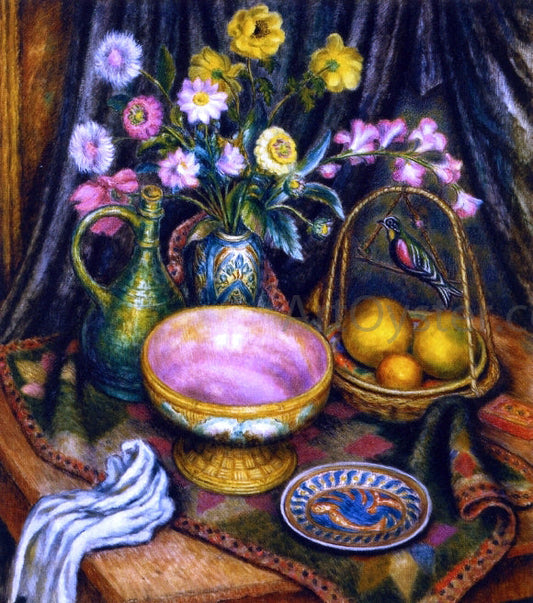 Middleton Manigault Still Life with Flowers - Canvas Print