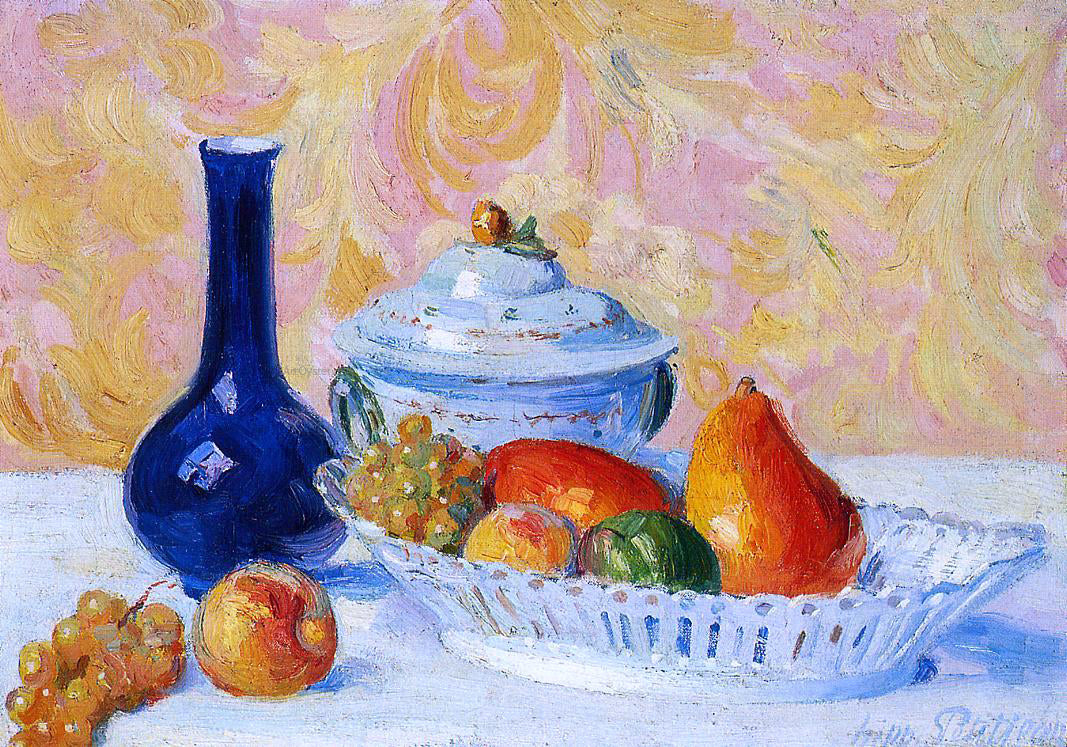 Hippolyte Petitjean Still Life with Fruit - Canvas Print