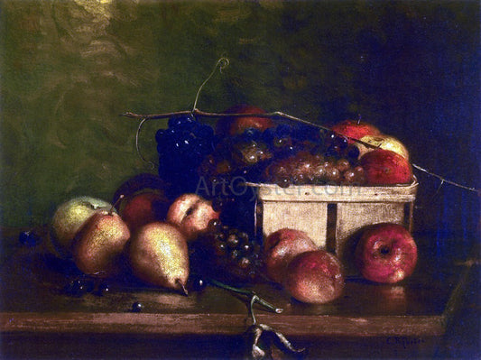 Charles Ethan Porter Still LIfe with Fruit and Basket - Canvas Print